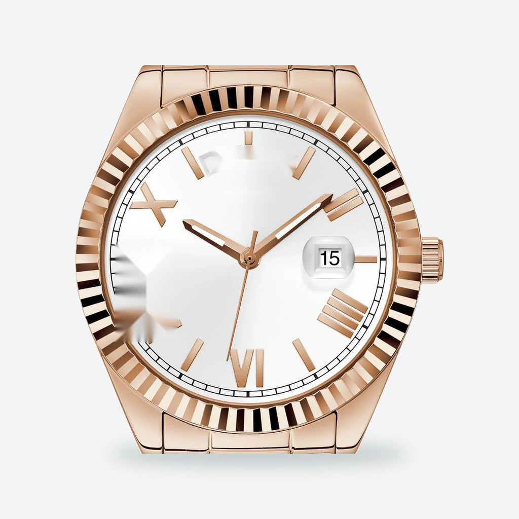 Women's 36mm White Dial Watch, Steel Bracelet, view 4