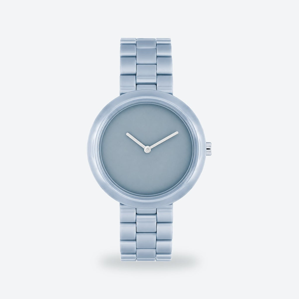 Women's 34mm Blue Dial Watch, Steel Bracelet, Style 2, Blue dial / Blue