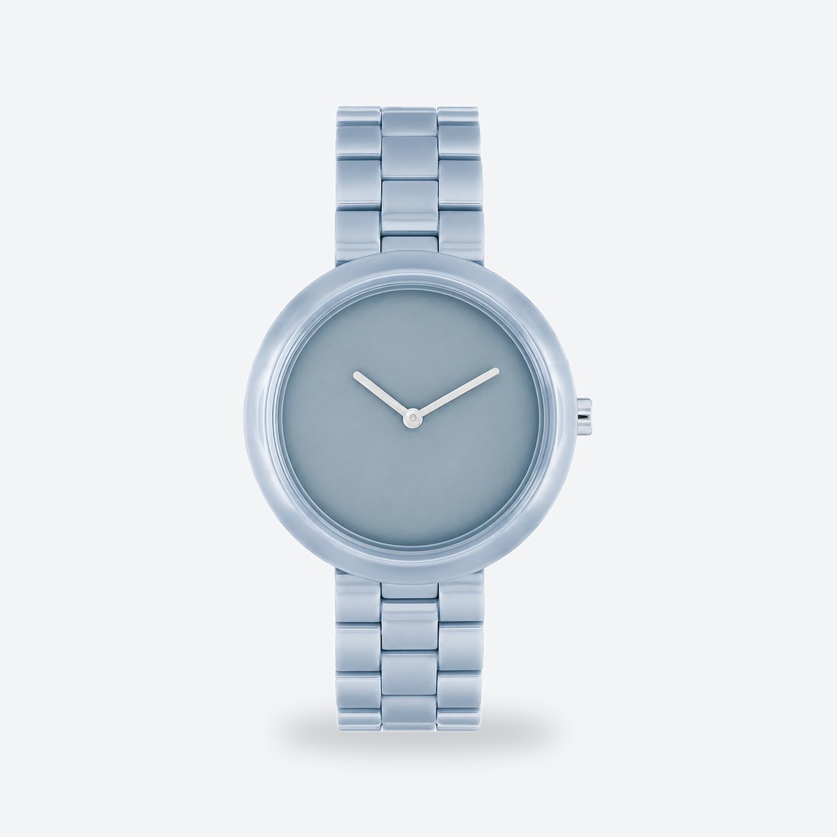 Women's 34mm Blue Dial Watch, Steel Bracelet, Style 2, Blue dial / Blue