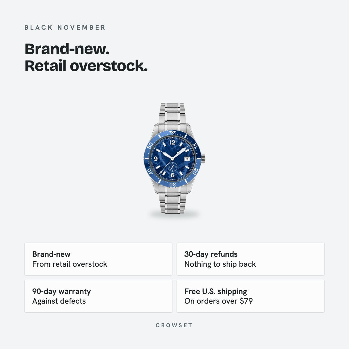 Men's Blue Dial Automatic Watch, details