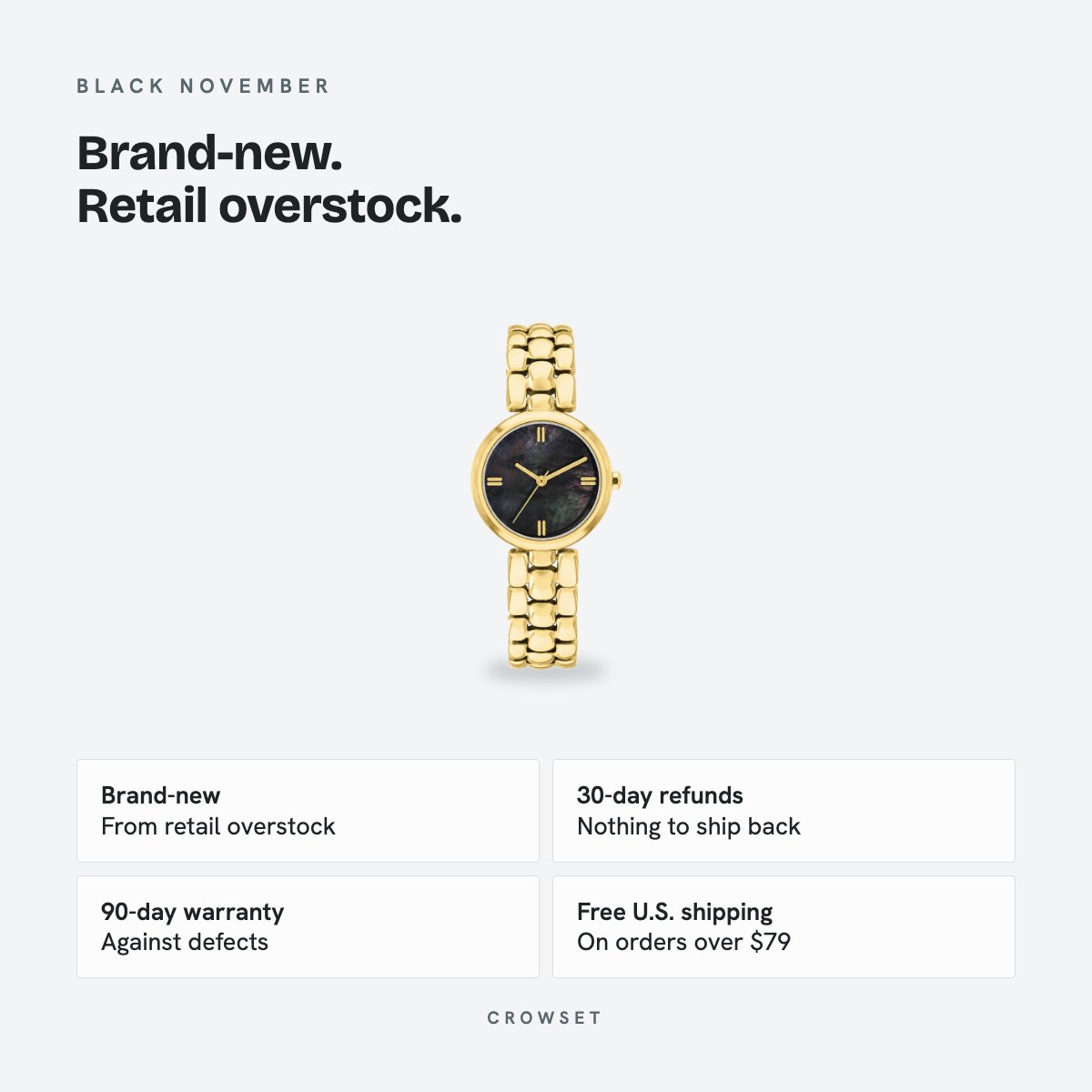 Women's 26mm Black Dial Watch, details