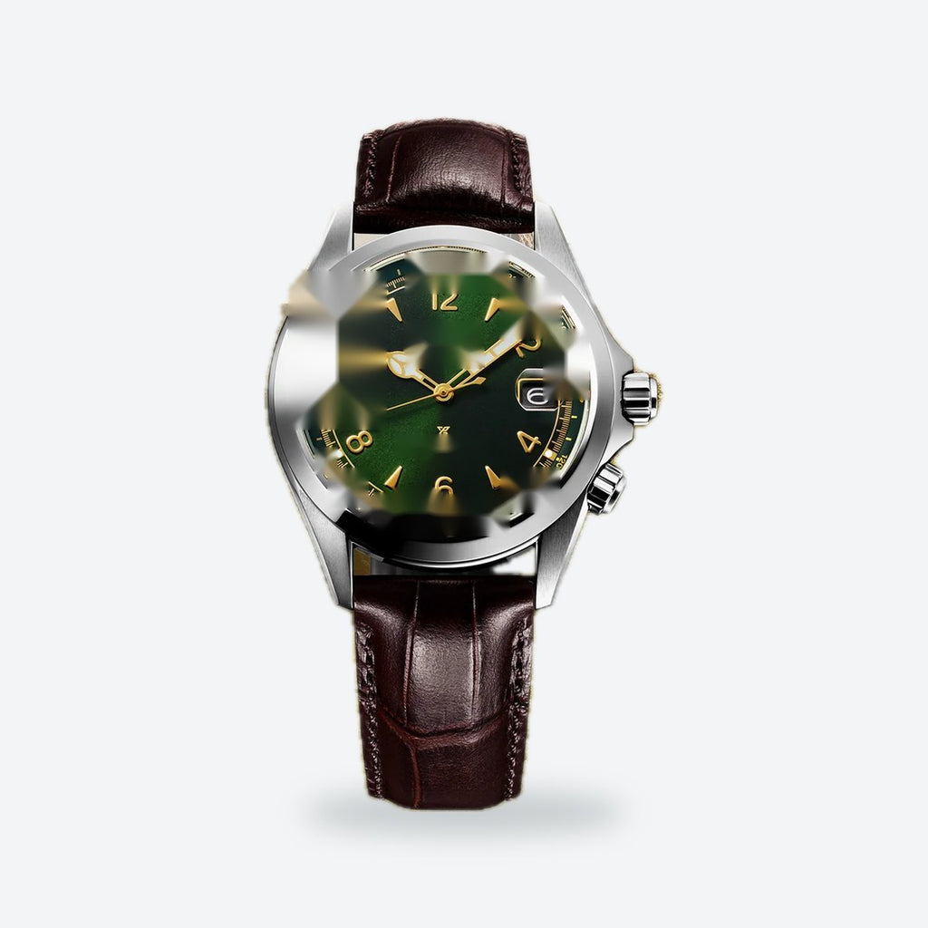 Men's 39.5mm Automatic Field Watch, Compass Ring, Green Dial, view 6
