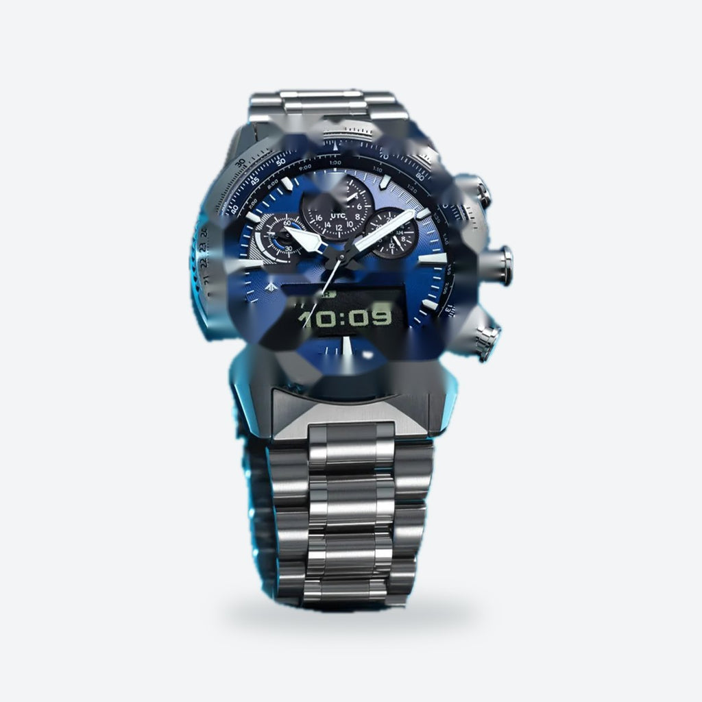 Men's 45mm Blue Dial Chronograph Watch, view 5
