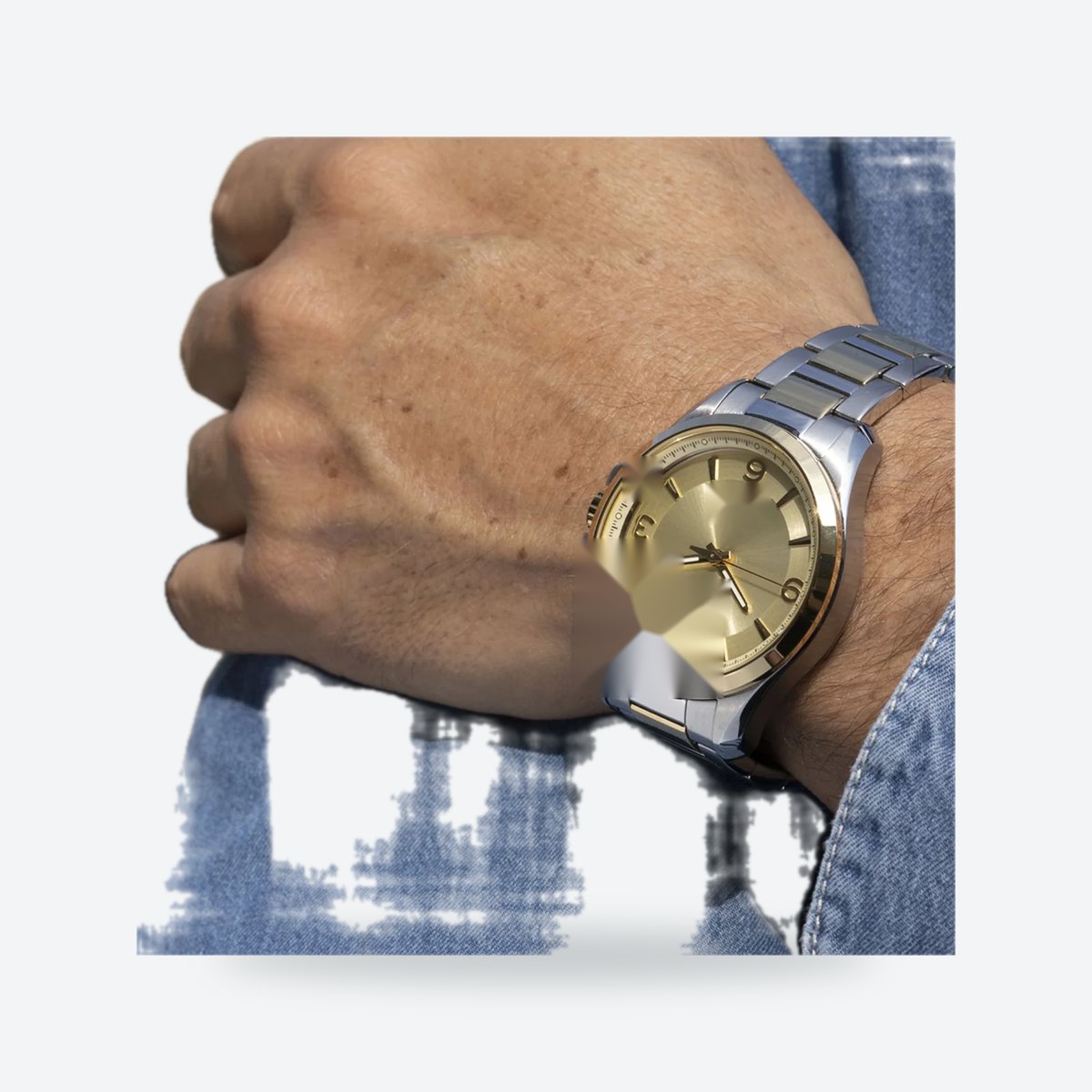 Men's 41.5mm Gold Dial Watch, view 4