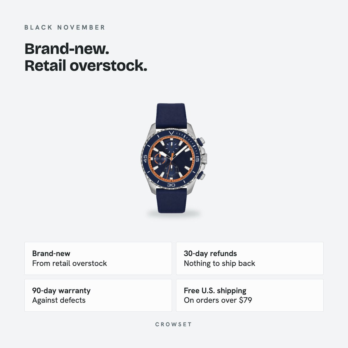 Women's 44mm Blue Dial Watch, details