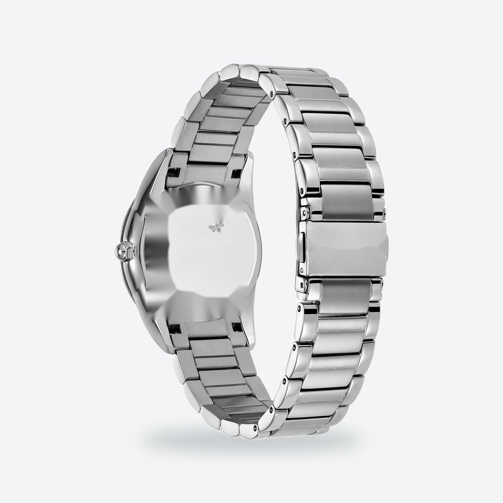 Women's 34mm Blue Dial Watch, Steel Bracelet, view 4