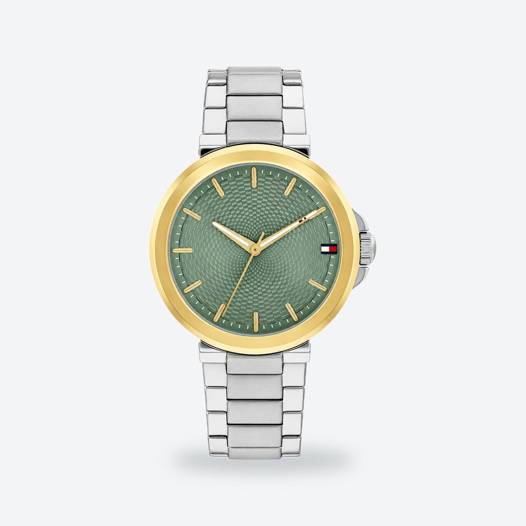 Women's 34mm Lilac Dial Watch, Green dial / Silver-tone