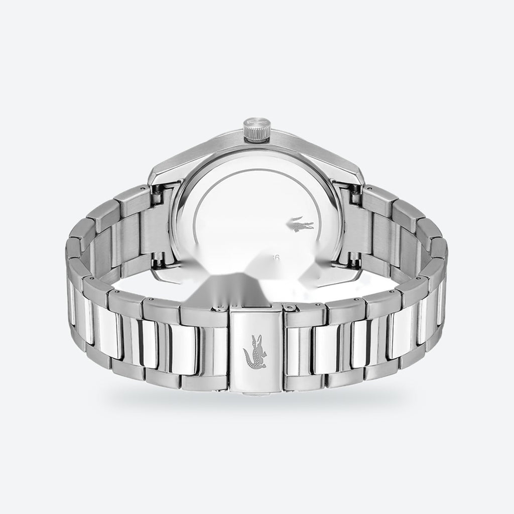 Men's 39mm White Dial Watch, Steel Bracelet, view 5