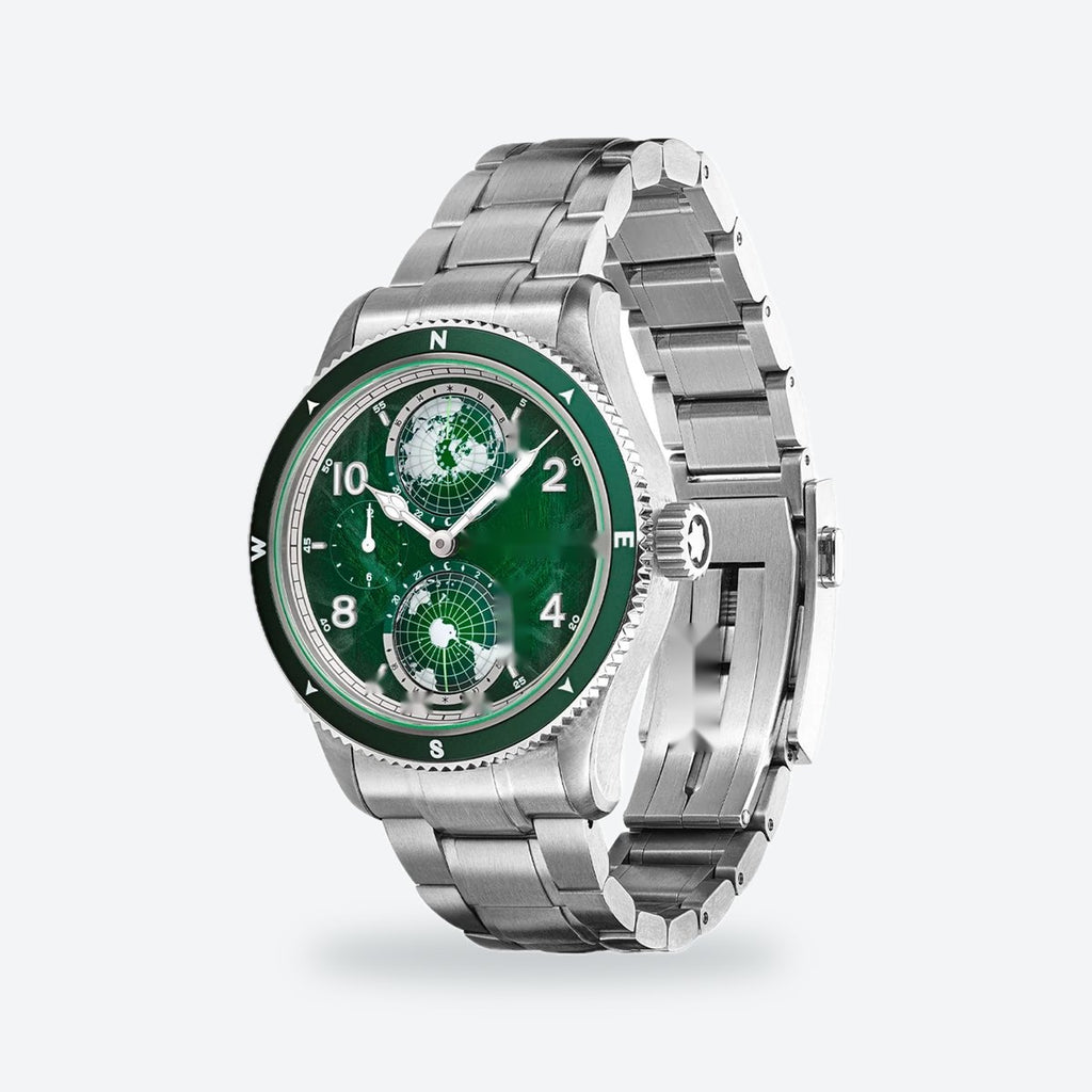 Men's 42mm Green Dial Chronograph Watch, view 5