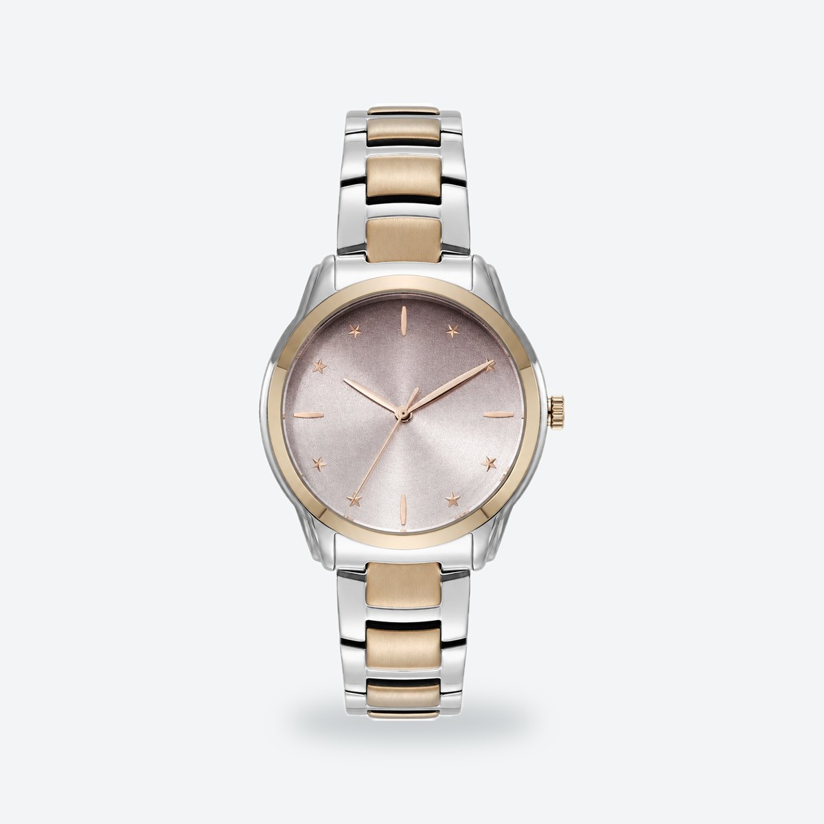 Women's 36mm Pink Dial Watch, Pink dial / Silver and rose gold-tone