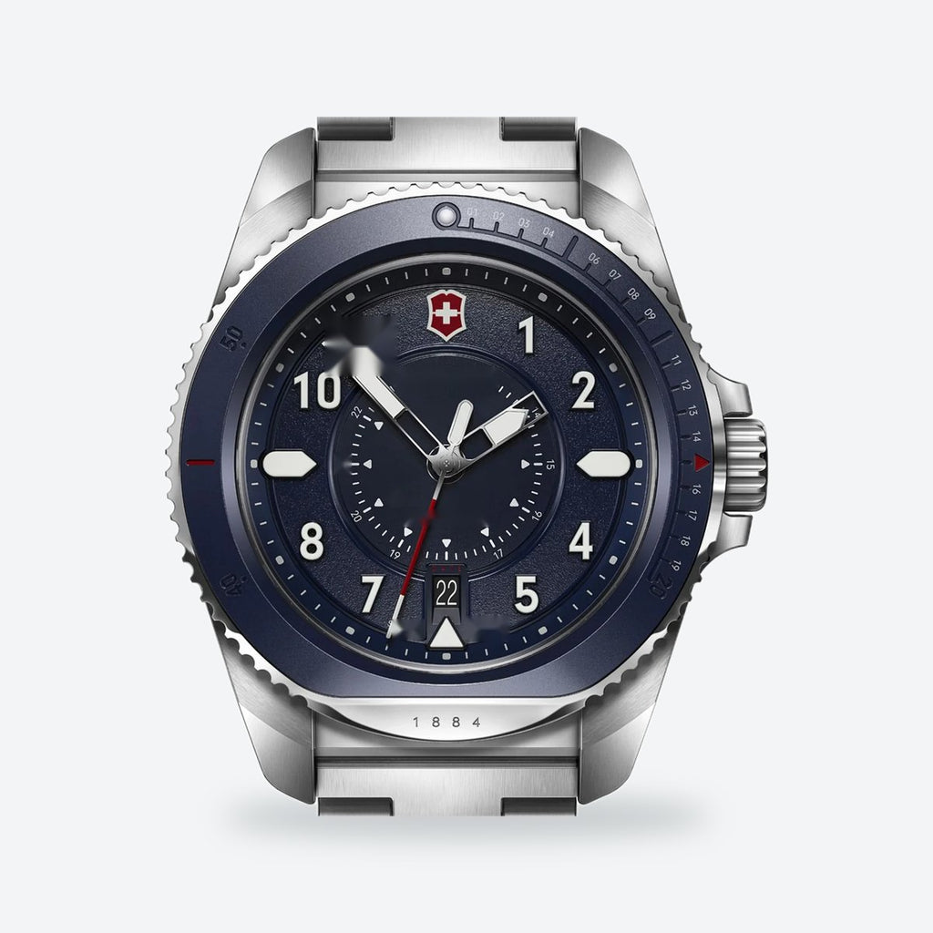 Men's 43mm Blue Dial Watch, Steel Bracelet, Style 4, view 2