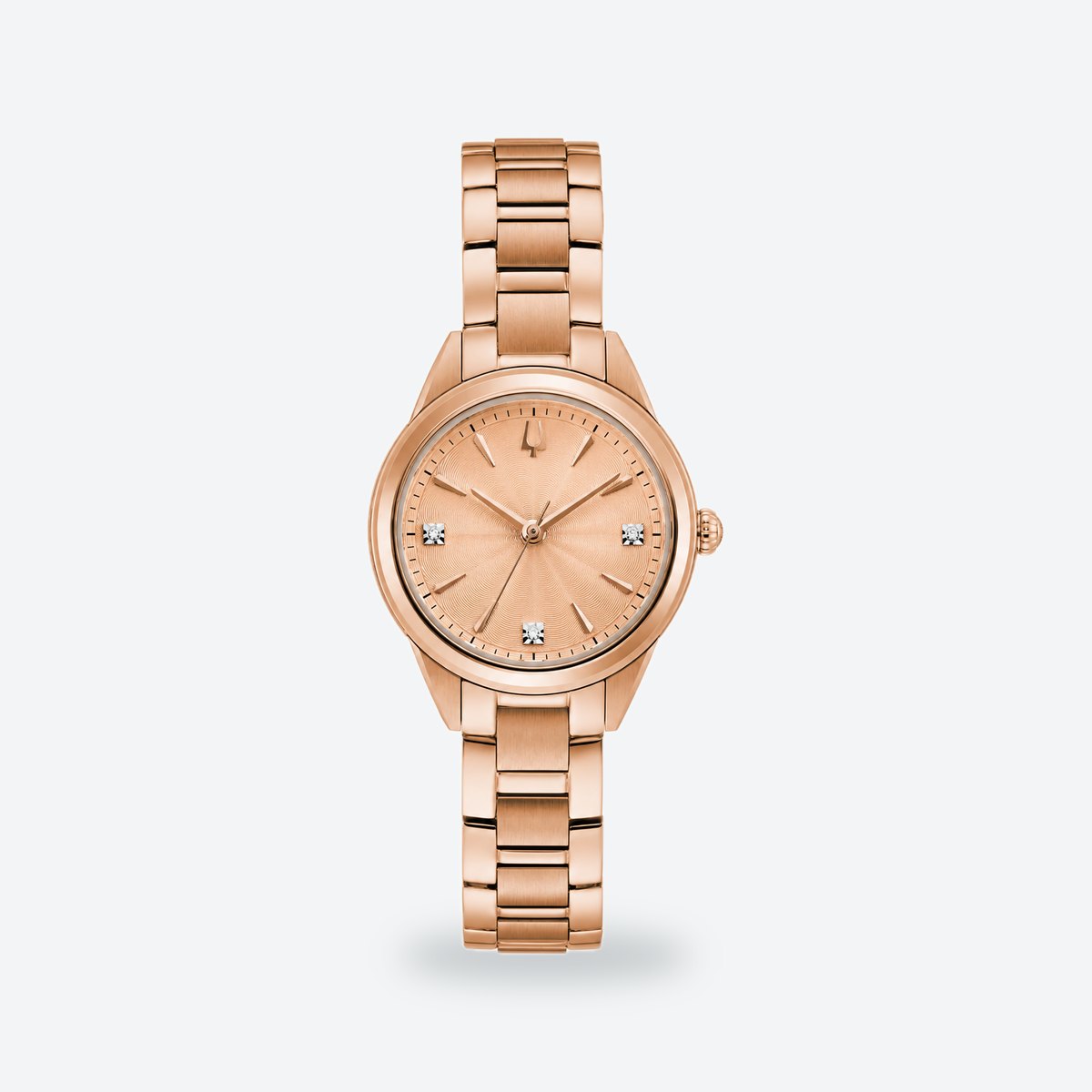 Women's 28mm Blue Dial Watch, Rose gold dial / Rose gold-tone