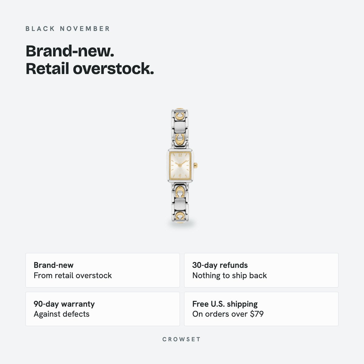 Women's 15mm White Dial Watch, details