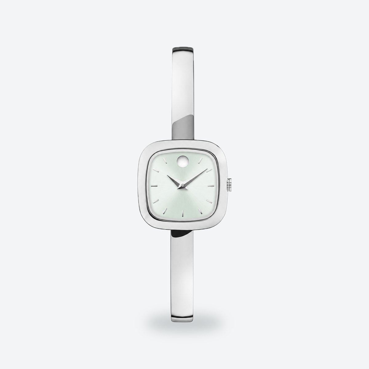 Women's 21mm White Dial Watch, Green dial / Silver-tone