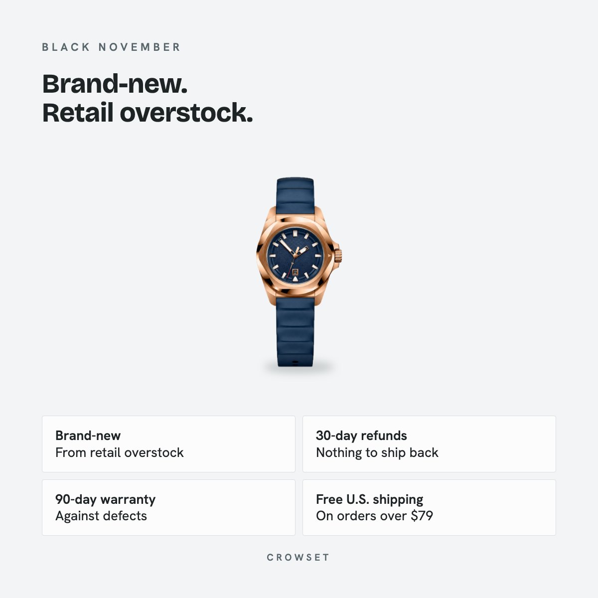 Women's 35mm Blue Dial Watch, Rubber Strap, details