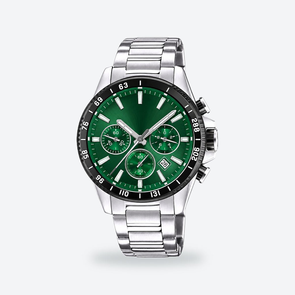 Men's 45mm Green Dial Chronograph Watch, photo