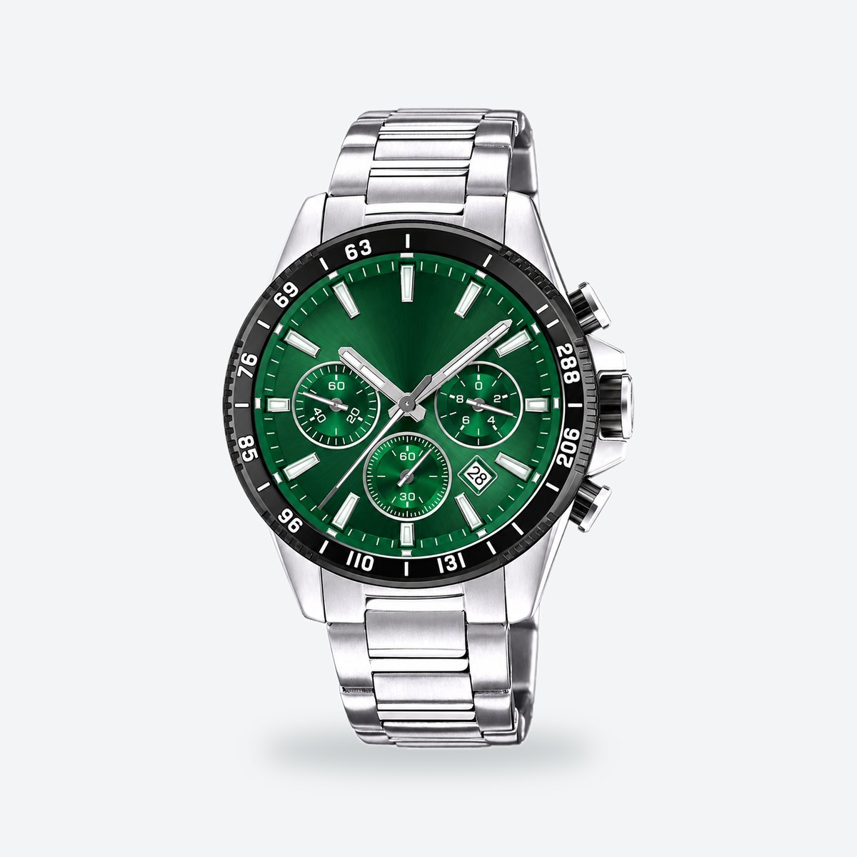 Men's 45mm Green Dial Chronograph Watch, photo