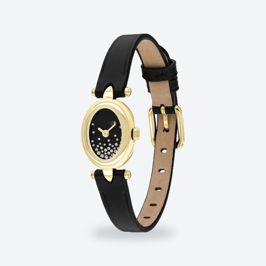 Women's 18x22.5mm Black Dial Watch, view 3