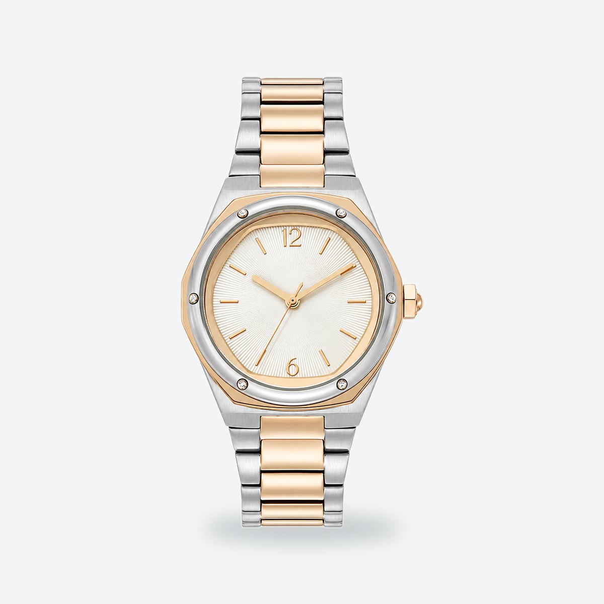 Women's 33mm Silvery White Dial Watch, Silvery white dial / Two-tone