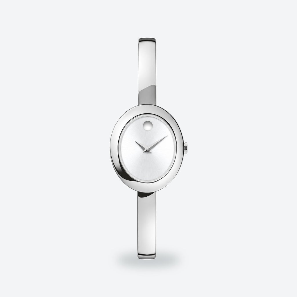 Women's 22x26mm White Dial Watch, White dial / Silver-tone