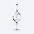 Women's 22x26mm White Dial Watch, White dial / Silver-tone