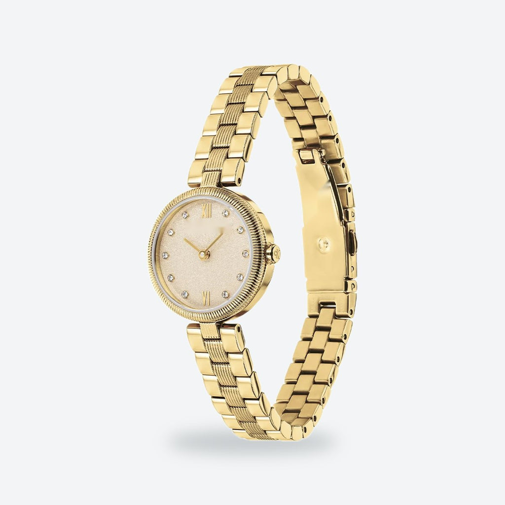 Women's 24mm Gold Dial Watch, Steel Bracelet, Style 2, view 3