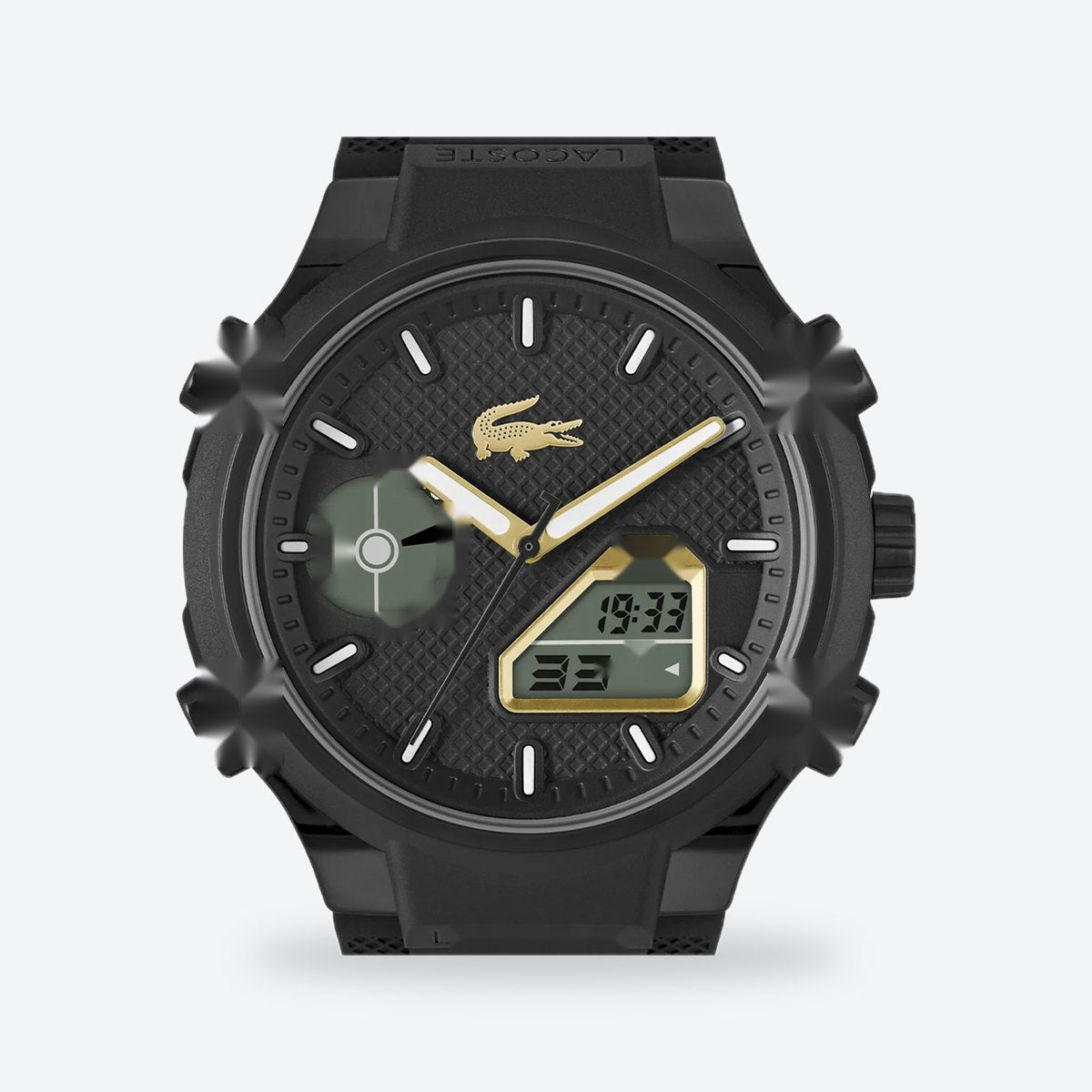 Men's 45mm Black and Gold Dial Watch, view 3