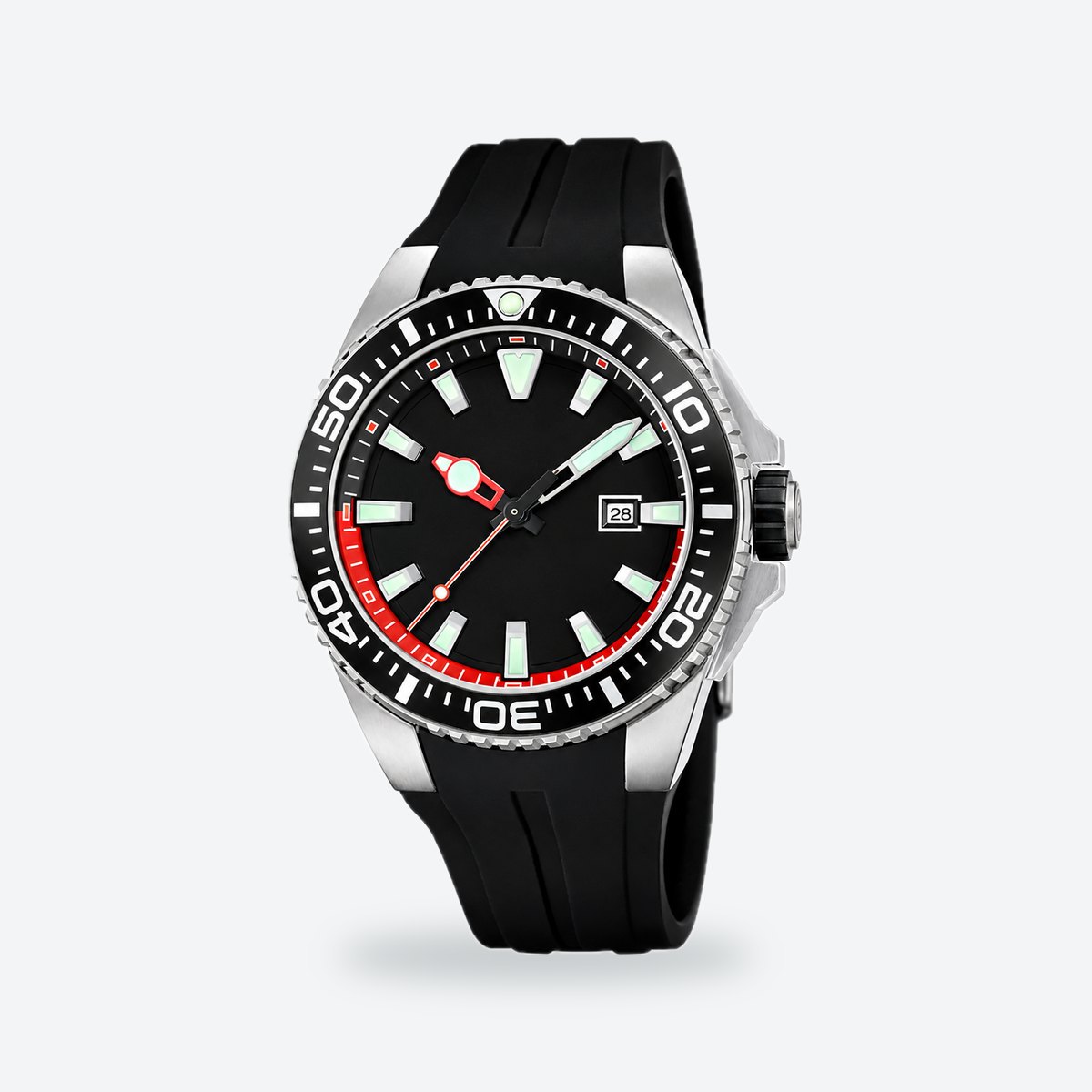 Men's 46mm Black Dial Watch, photo