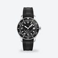 Men's 38mm Black Dial Automatic Watch, Rubber Strap, photo
