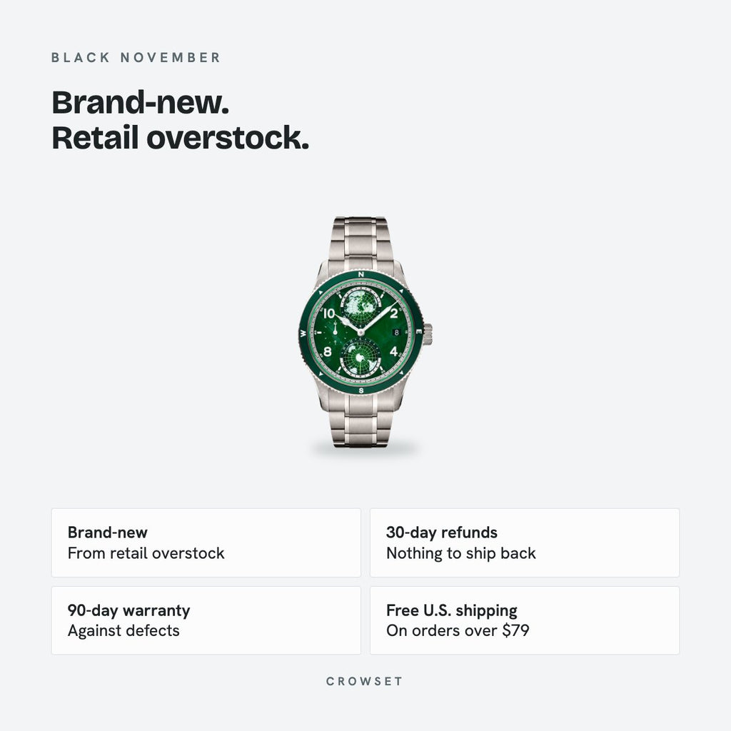 Men's 42mm Green Dial Chronograph Watch, details