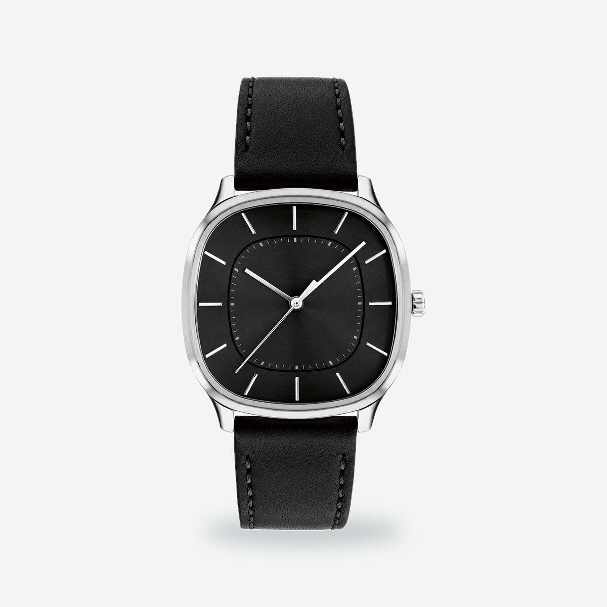 Men's 37mm Black Dial Watch, Black dial / Black
