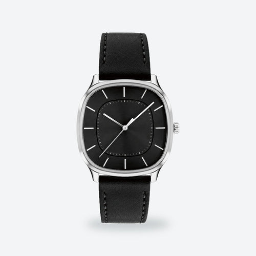 Men's 37mm Black Dial Watch, Black dial / Black
