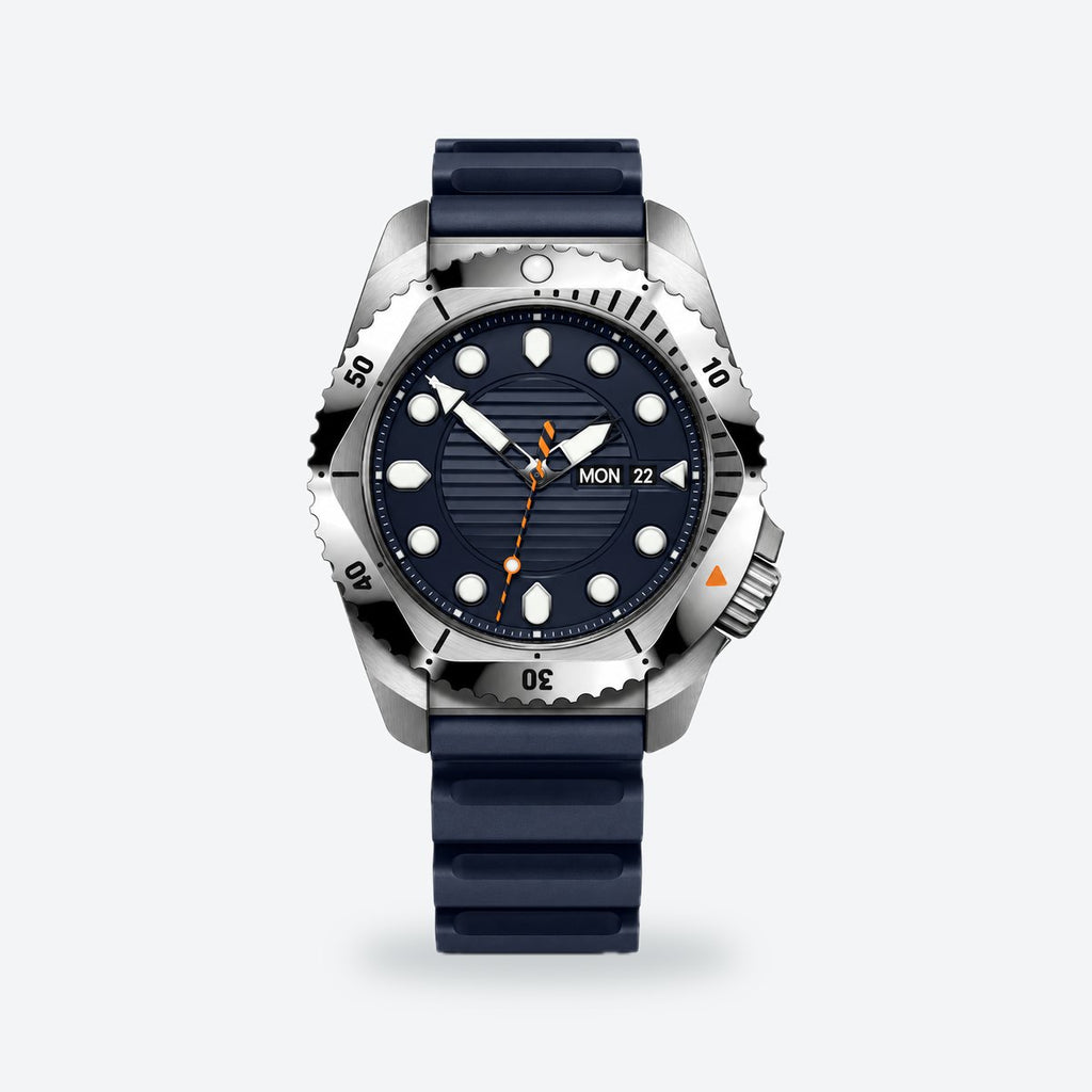 Men's 43mm Blue Dial Automatic Watch, Blue dial / Blue