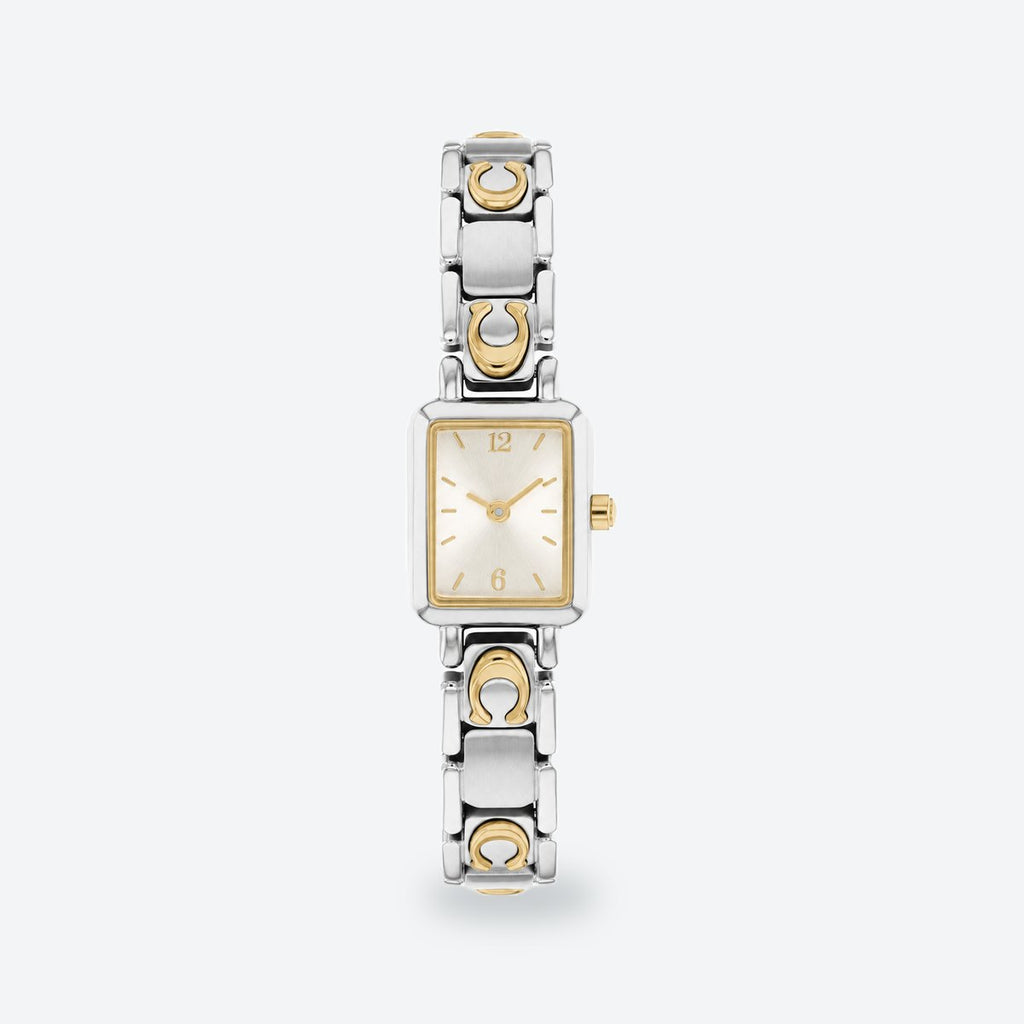 Women's 15mm White Dial Watch, White dial / Silver and gold-tone
