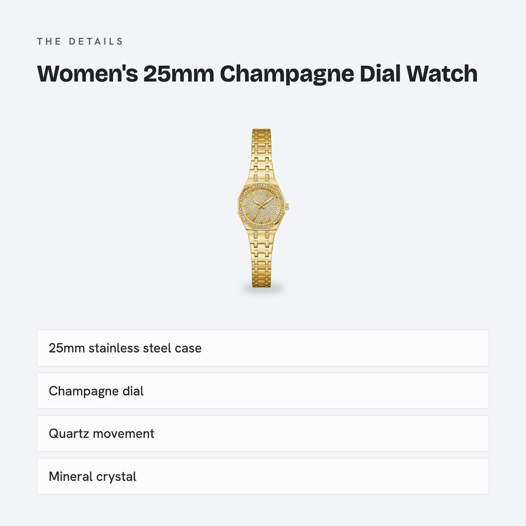 Women's 25mm Champagne Dial Watch, details