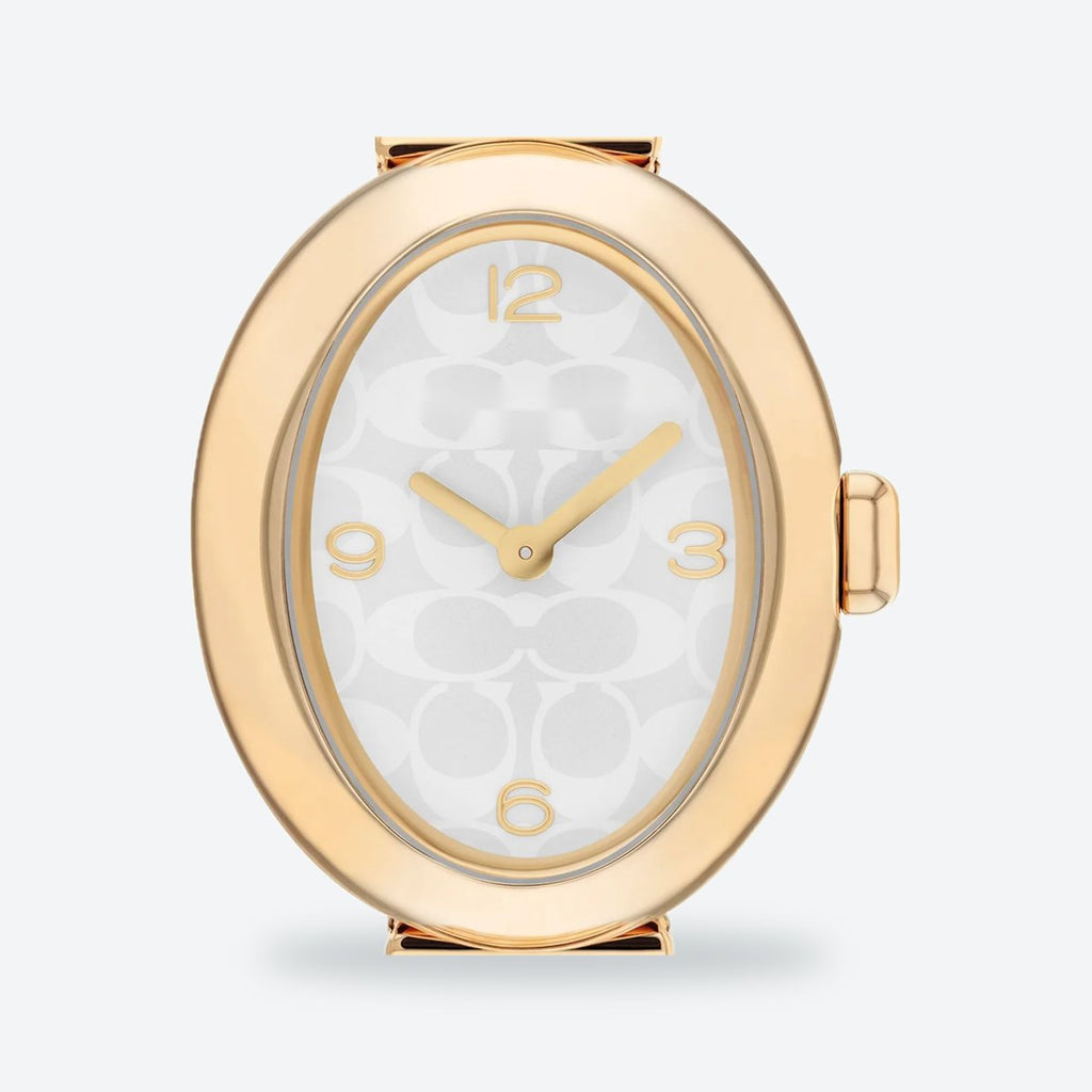 Women's 22mm White Dial Watch, Steel Bracelet, Gold-Tone, view 3