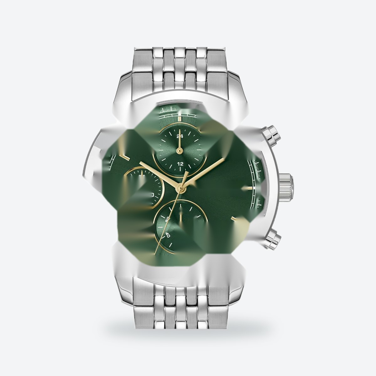 Men's 41mm Green Dial Chronograph Watch, view 3