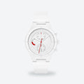 Men's 44mm White Dial Watch, White dial / White