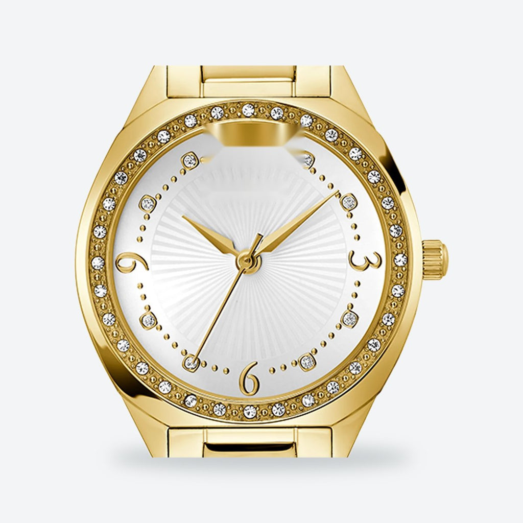 Women's 30mm White Dial Watch, Steel Bracelet, view 3