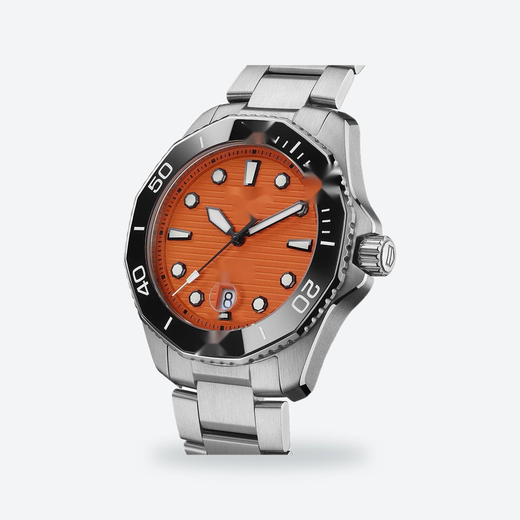Men's 43mm Orange Dial Chronograph Watch, view 3