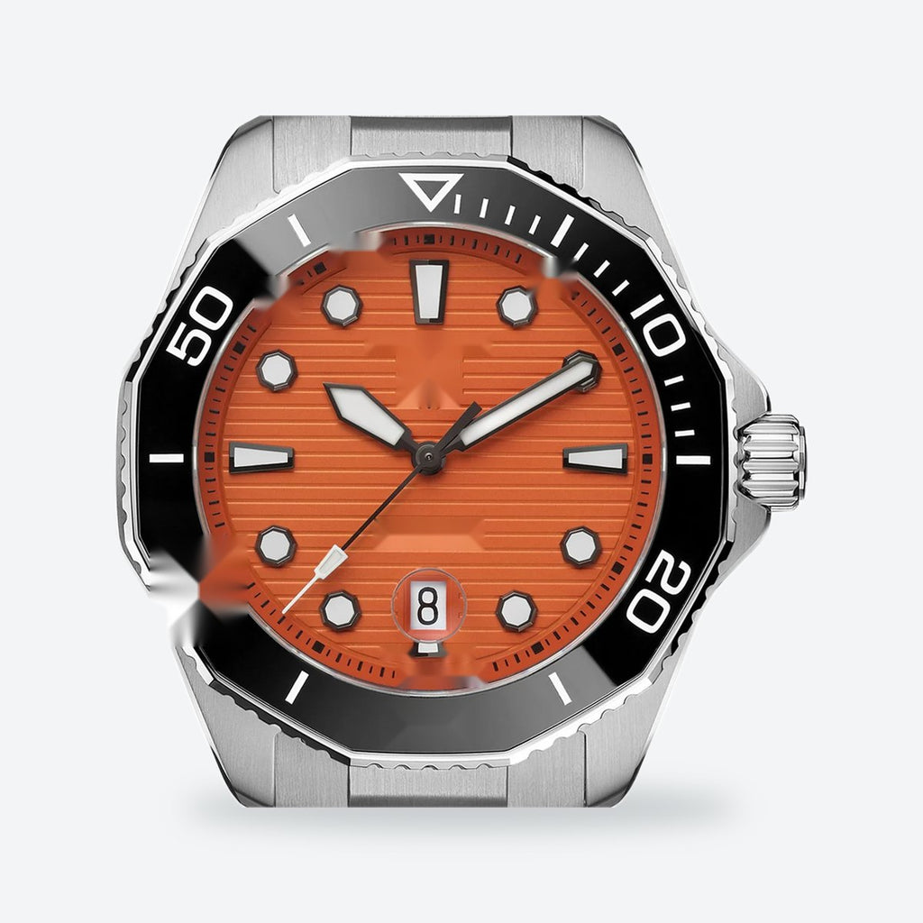 Men's 43mm Orange Dial Chronograph Watch, view 2
