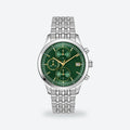 Men's 41mm Green Dial Chronograph Watch, Green dial / Silver-tone