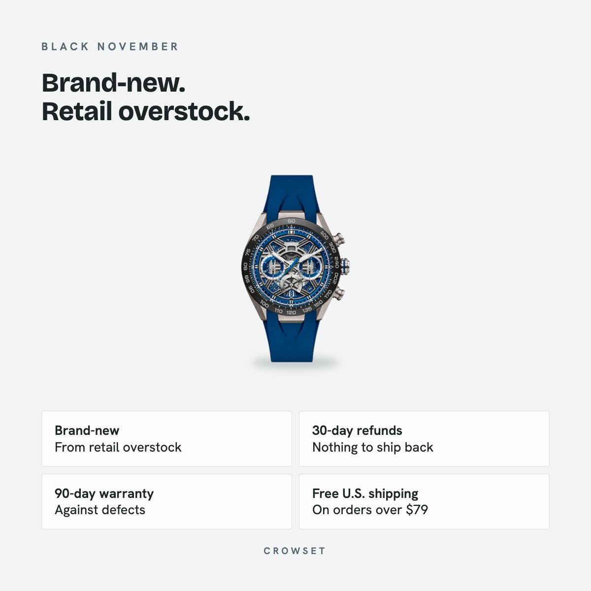 Men's 44mm Blue Dial Automatic Watch, details