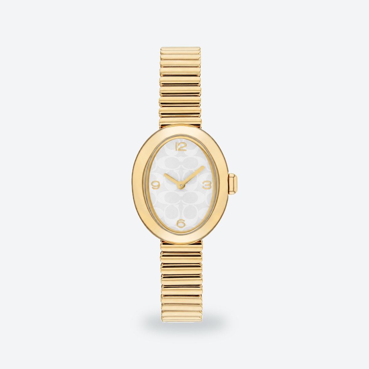 Women's 22mm White Dial Watch, Steel Bracelet, Gold-Tone, photo
