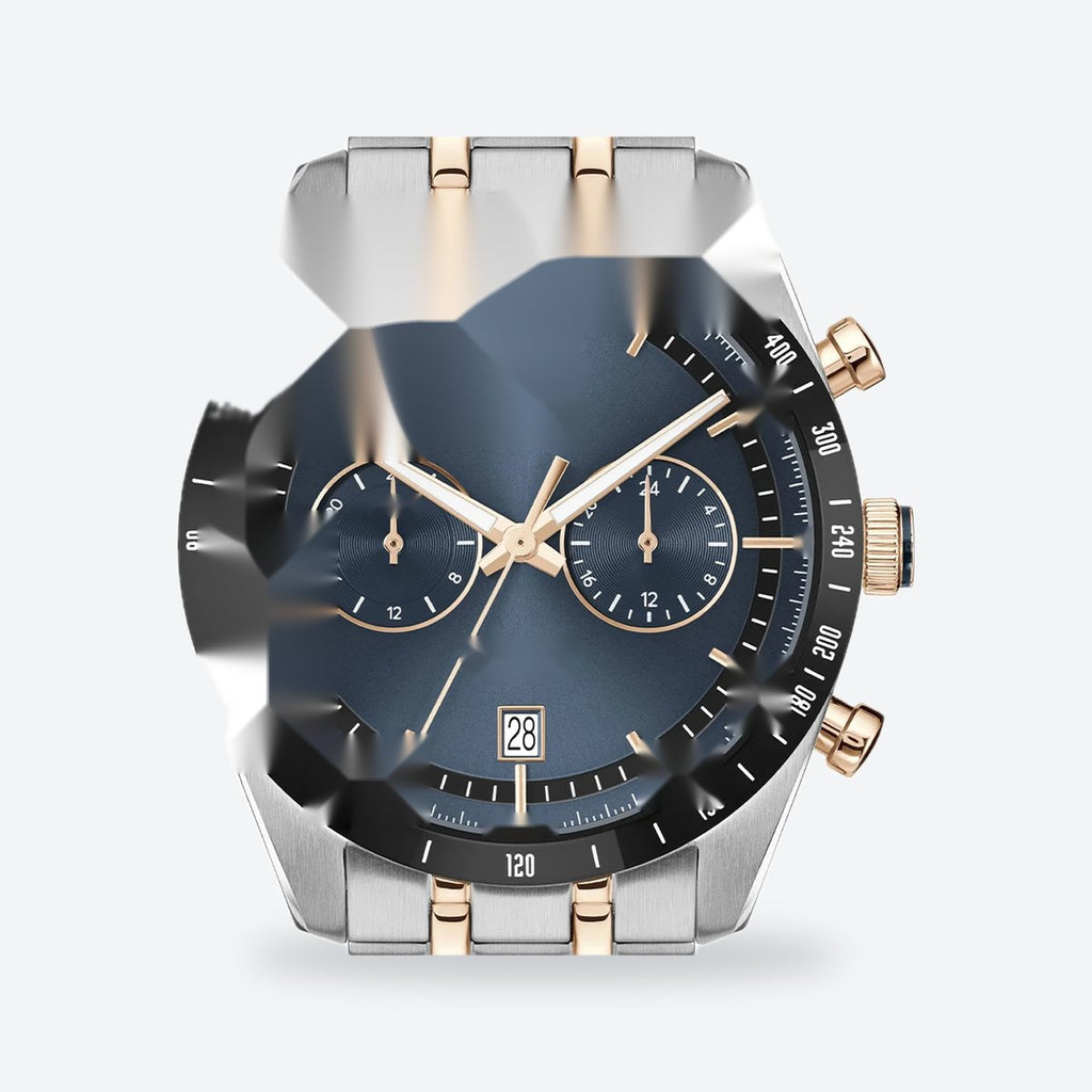 Men's 41mm Blue Dial Watch, Metal Bracelet, view 2