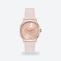 Women's 30mm Pink Dial Watch, Leather Strap, Pink dial / Pink