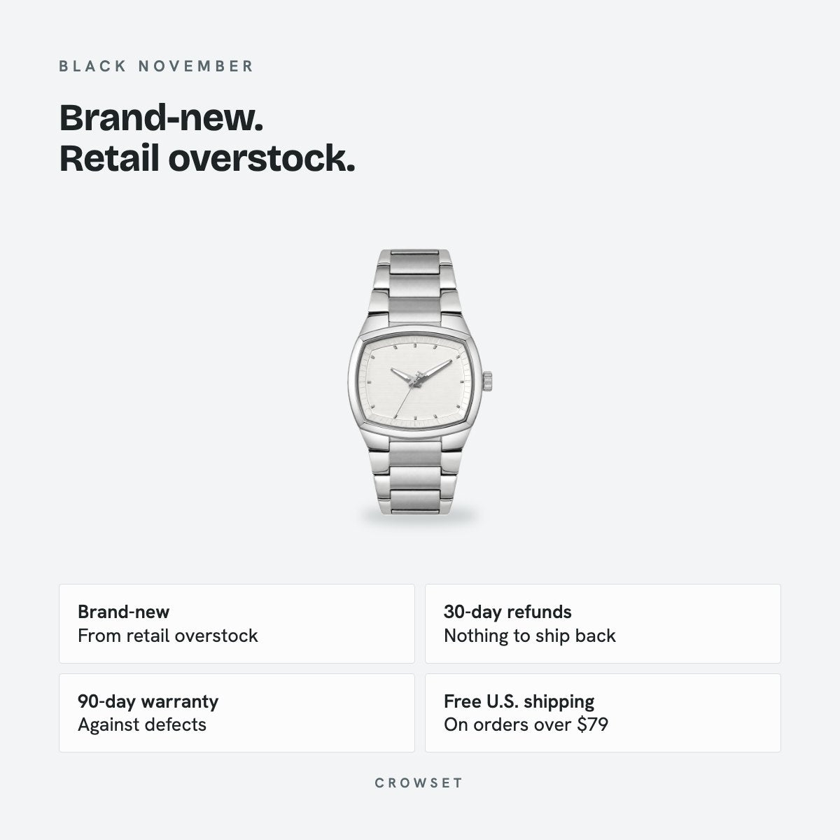 Men's 40mm Silver Dial Watch, details