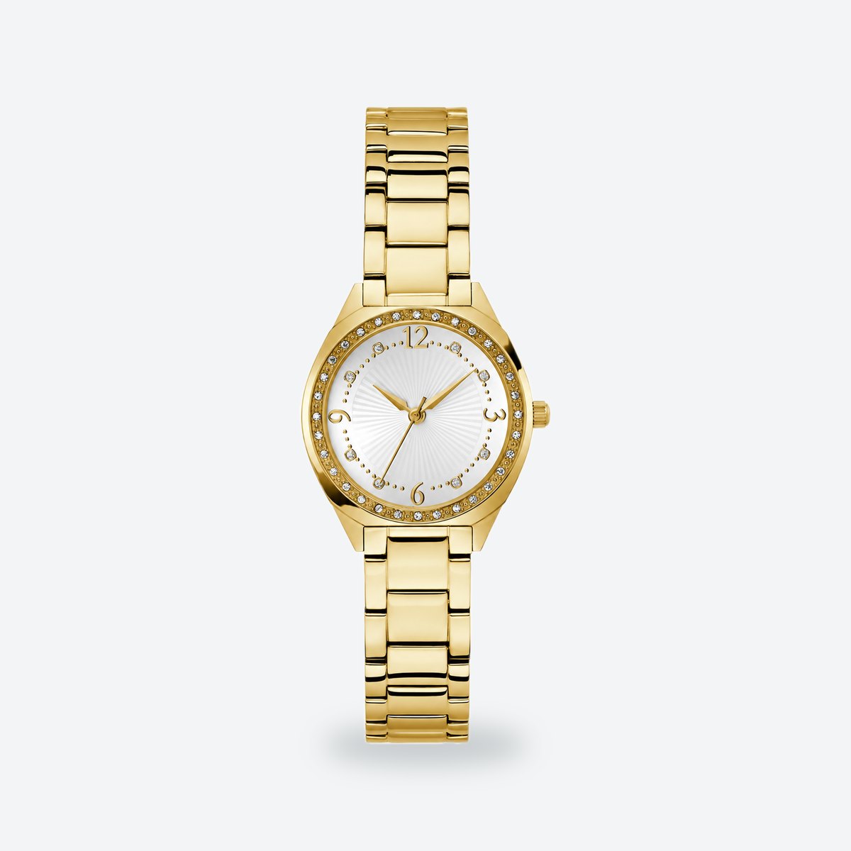 Women's 30mm White Dial Watch, Steel Bracelet, photo