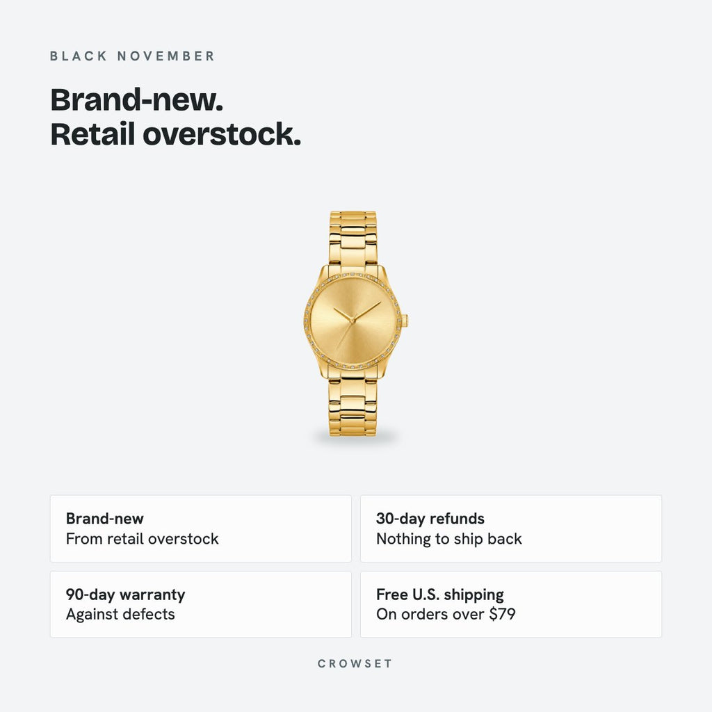 Women's 36mm Gold Dial Watch, Steel Bracelet, Gold-Tone, Style 2, details