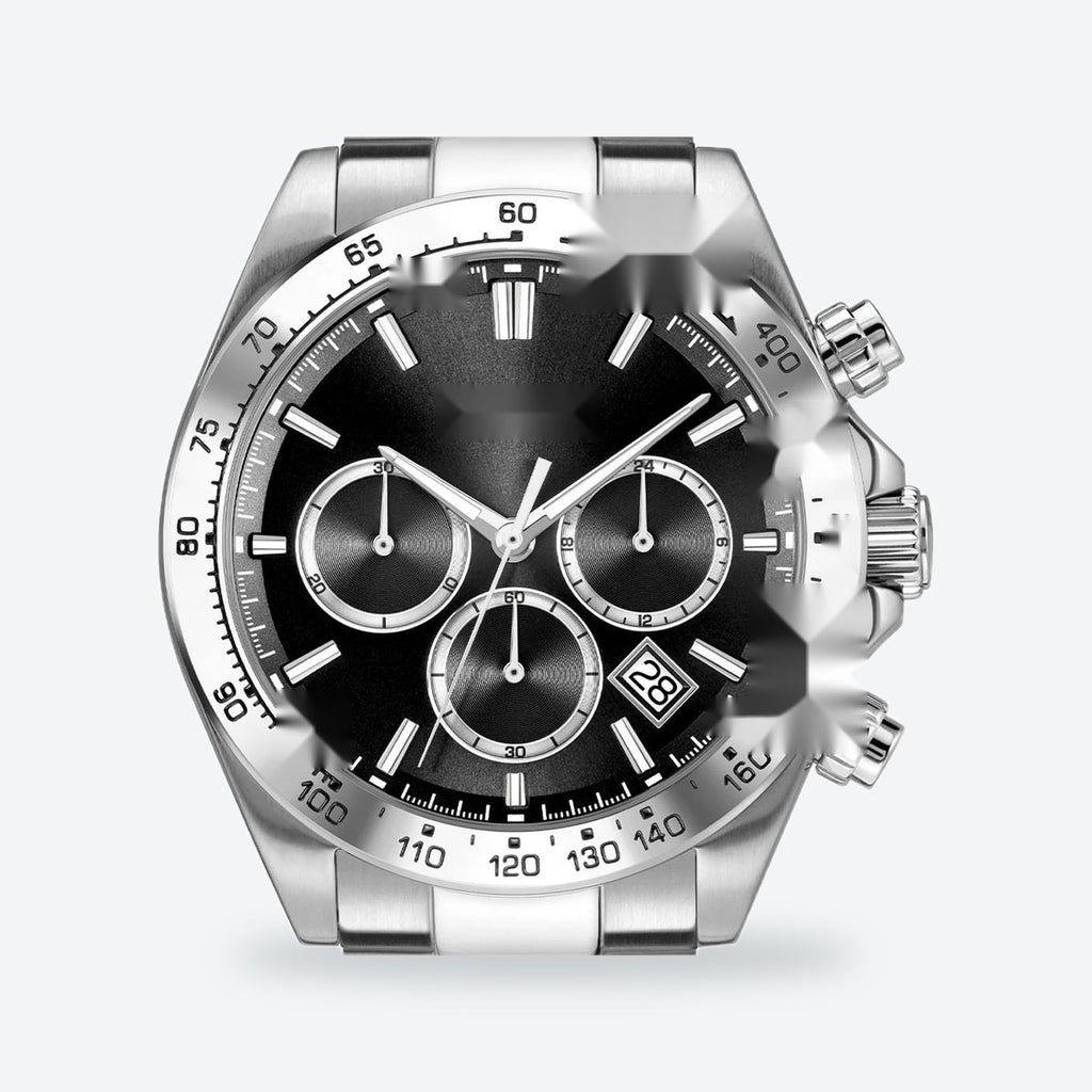 Men's 43mm Black Dial Chronograph Watch, view 2